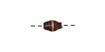 African Paper (navy, beige) Rice 9-10x6mm