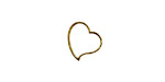 Stampt Antique Gold (plated) Cutout Heart 12mm