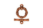 TierraCast Antique Copper (plated) Bamboo Toggle Clasp 17x14mm, 17mm Bar