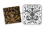 Vintaj DecoEmboss Die Lily Damask 2 3/8"x2 5/8"