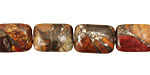 Red Creek Jasper w/ Pyrite Thin Pillow 14x10mm