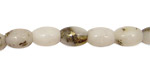 White Pyrite Quartz Rice 10x7mm