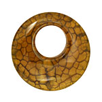 Yellow Fire Agate Donut 38mm