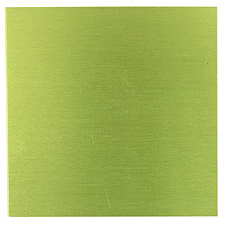 Lillypilly Lime Green Anodized Aluminum Sheet 3"x3", 24 gauge