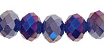Cobalt AB Crystal Faceted Rondelle 14mm