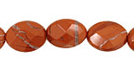 Red Jasper Faceted Flat Oval 16x12mm