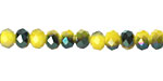 Iris Vintage Yellow Crystal Faceted Rondelle 4mm