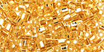 TOHO Light Topaz (with Silver Lining) Cube 3mm Seed Bead