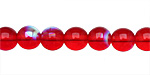 Czech Glass Siam Ruby AB Round 8mm