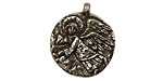 Green Girl Pewter Guardian Angel 22x25mm