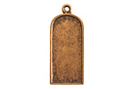 Nunn Design Antique Gold (plated) Ornate Flat Tablet Tag 13x30mm
