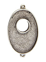 Nunn Design Antique Silver (plated) Grande Oval Bezel Toggle Link 47x28mm