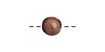 Tagua Nut Dark Brown Round 9mm
