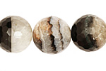 Black Sardonyx Faceted Round 18mm