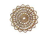 Stampt Antique Copper (plated) Ginkgo Filigree 34mm