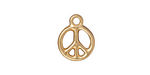 TierraCast Gold (plated) Small Peace Charm 12x16mm