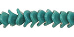 Czech Glass Turquoise 3 Petal Bellflower 9x11mm