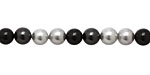 Grayscale Shell Pearl Mix Round 6mm
