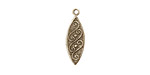 Stampt Antique Pewter (plated) Decorative Horse Eye Charm 6x20mm