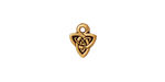 TierraCast Antique Gold (plated) Celtic Triad Charm 8x10mm