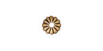 TierraCast Antique Gold (plated) Large Hole Joy Bead Cap 3x9mm