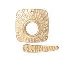 TierraCast Gold (plated) Radiant Square Toggle Clasp 22mm, 24mm bar
