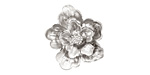 Ezel Findings Rhodium (plated) Flower Link 19x21mm