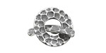 Saki Sterling Silver Hammertone Toggle Clasp 18mm, 22mm bar