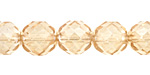 Czech Fire Polished Glass Luster Transparent Champagne Round 12mm