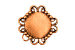 Stampt Antique Copper (plated) Lace Banded Round Setting 15mm