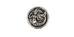 Green Girl Pewter Small Mermaid Button 15mm