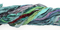 Turquoise 100% Silk Sari Ribbon