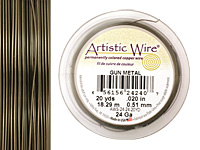 Artistic Wire Gunmetal (bronze) 24 gauge, 20 yards