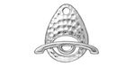 TierraCast Rhodium (plated) Hammered Toggle Clasp 22x16mm, 24mm Bar