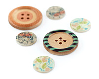 Serenade Wood and Shell Buttons