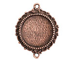 Nunn Design Antique Copper (plated) Large Ornate Circle Bezel Link 37x30mm