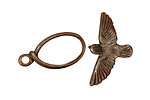 Green Girl Shibuichi Bird Toggle 13mm, 25mm bar