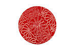 Lillypilly Red Weathered Daisy Anodized Aluminum Disc 25mm, 24 gauge