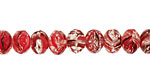 Czech Glass Licorice Fire Polished Rondelle 6x9mm