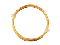 German Style Wire Gold (plated) Round 26 gauge, 20 meters