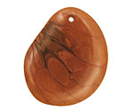 Tagua Nut Honey Groovy Slice 25-35x30-42mm