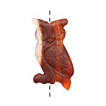 Carnelian (natural matte) Carved Owl 33-36x20-22mm