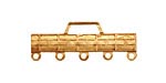 Brass Basket Weave Bar 1-5 Link 12x32mm