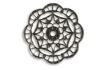 Vintaj Arte Metal Kaleidoscope Filigree Pendant 28mm