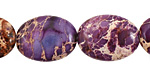 Purple Impression Jasper Flat Oval 20x15mm