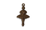 Vintaj Natural Brass Ballerina Charm 14x25mm