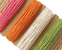 Sizzle Hemp Twine 20 lb, 29.8 ft x 4 colors