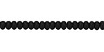 Jet Black Recycled Glass Rondelle 3x4mm