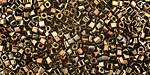 TOHO Metallic Iris Brown Cube 1.5mm Seed Bead