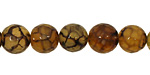 Olive Fire Agate Faceted Round 10mm